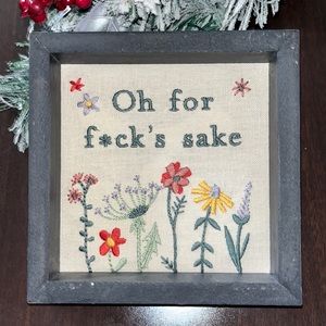 Mini frame ‘oh for f*ck’s sake’